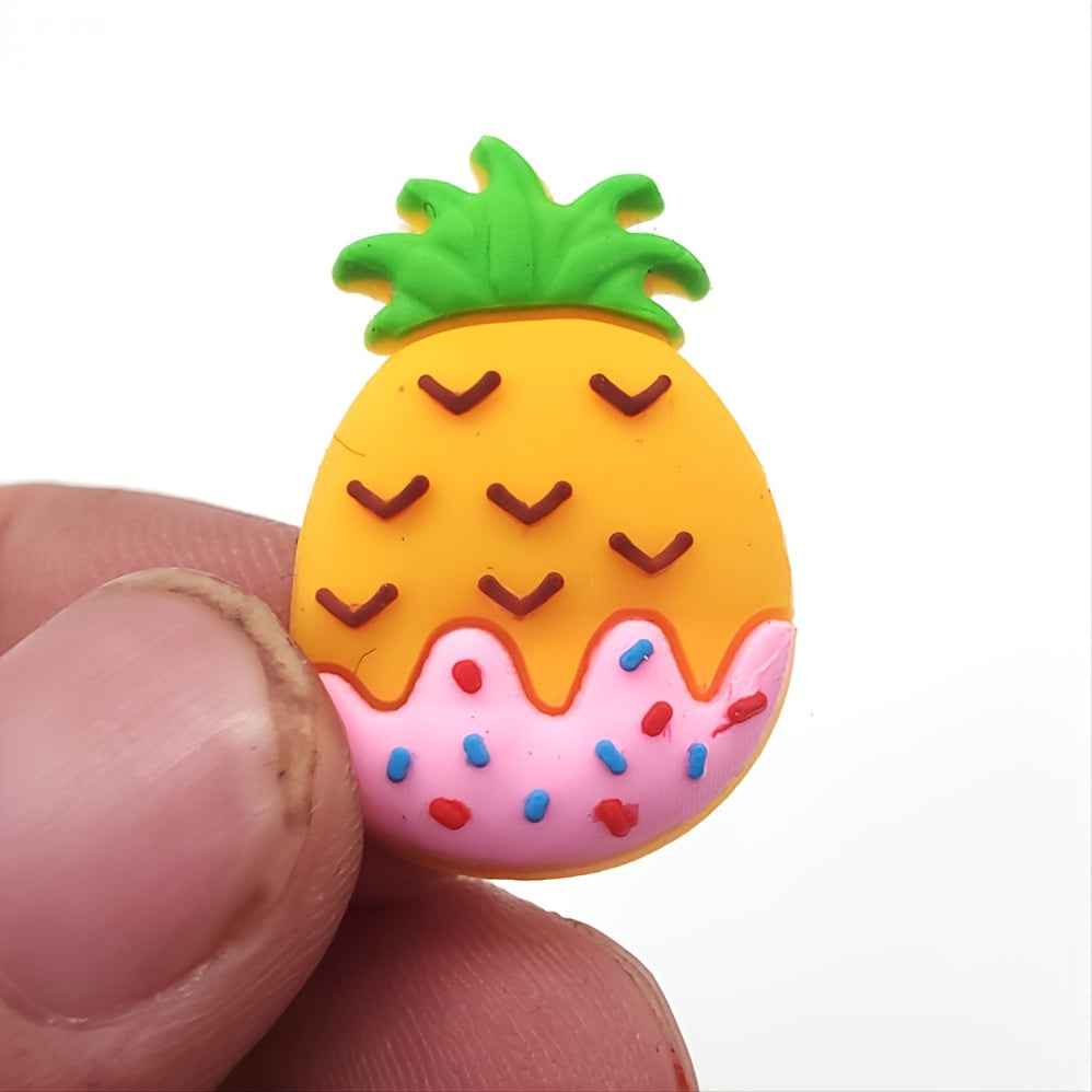 10pcs PVC Fruit Pattern Pendant For Clogs