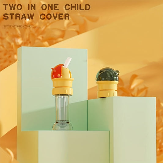 Spill-Proof Baby Water Bottle Cap with Straw