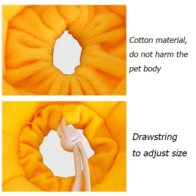 Sunflower Plush Pet Collar for Cats - Autumn/Winter Warmth - Cat Accessories
