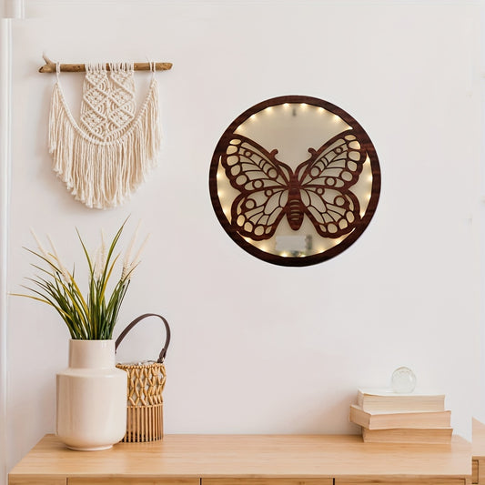 LED Butterfly Creative Lamp Wooden Hanging Home Decoration