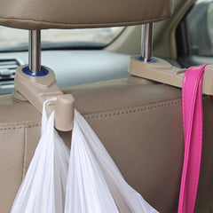1pc Car Headrest Hook Organize Bag Grocery Coat Holder