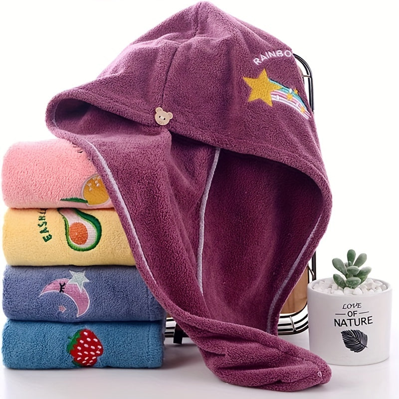 Women's Quick Drying Microfiber Shower Cap Towel for Dry Hair