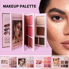 NUDE Pro Makeup Palette Face Body Highlighter Contour Blush Eyeshadow