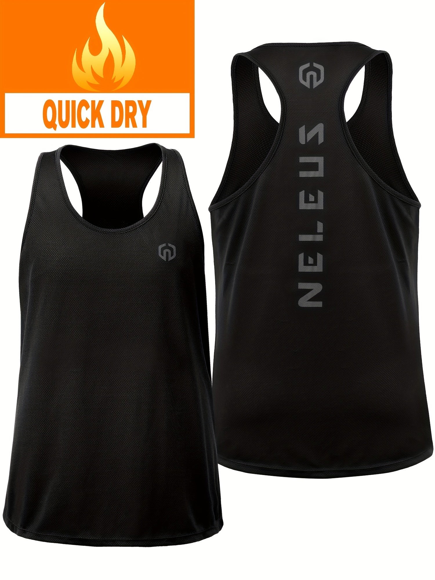 Men's Running Loose Tank Top Sleeveless Fast Dry Bodysuit