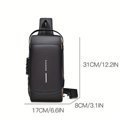 WEIXIER Men's Shoulder Messenger Bag with USB Charging Port