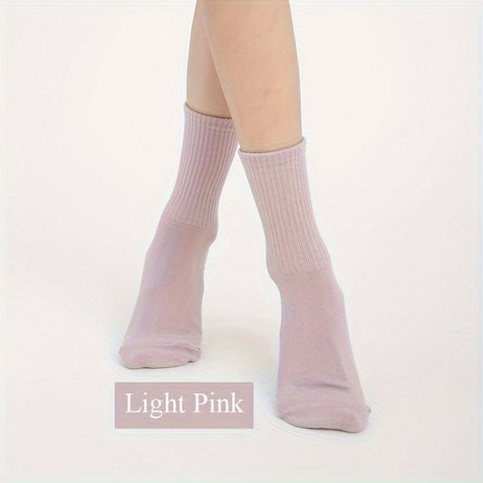 Soft Yoga Socks Anti-skid Mid-Calf Gripper Pilates Ballet Barre
