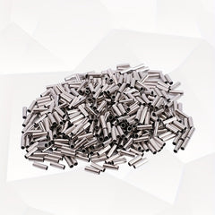 500pcs Copper Tube Connectors Crimping Sleeves Fishing Line Wire Leader