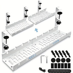 Carbon Steel Under Desk Storage Basket Adjustable Shelf