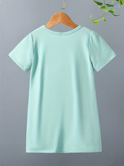 Toddler Girls Leopard Heart Graphic T-shirt Dress