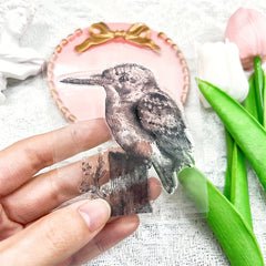 Bird Background Transparent Stamp