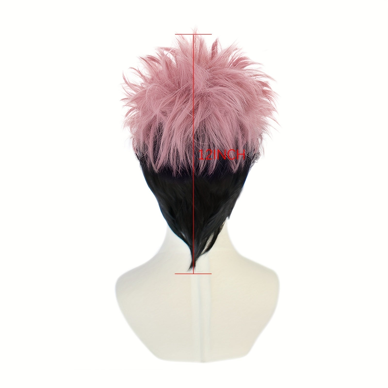 2 Tone Pink Cosplay Wigs Synthetic Hair Replacement + Wig Cap