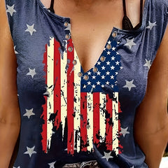 American Flag Vintage Tank Top Sleeveless