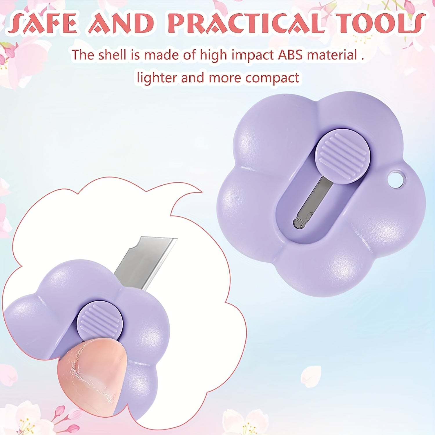 6 Pcs Mini Retractable Utility Cutter for Office School Art Supplies