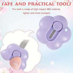 6 Pcs Mini Retractable Utility Cutter for Office School Art Supplies