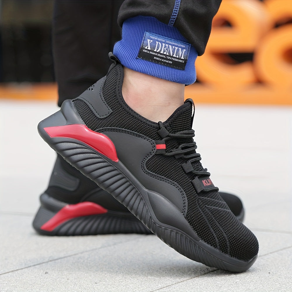 Men's Reflective Steel Toe Anti-skid Safety Work Shoes