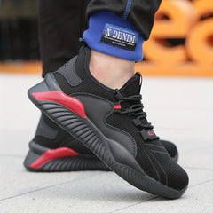Men's Reflective Steel Toe Anti-skid Safety Work Shoes
