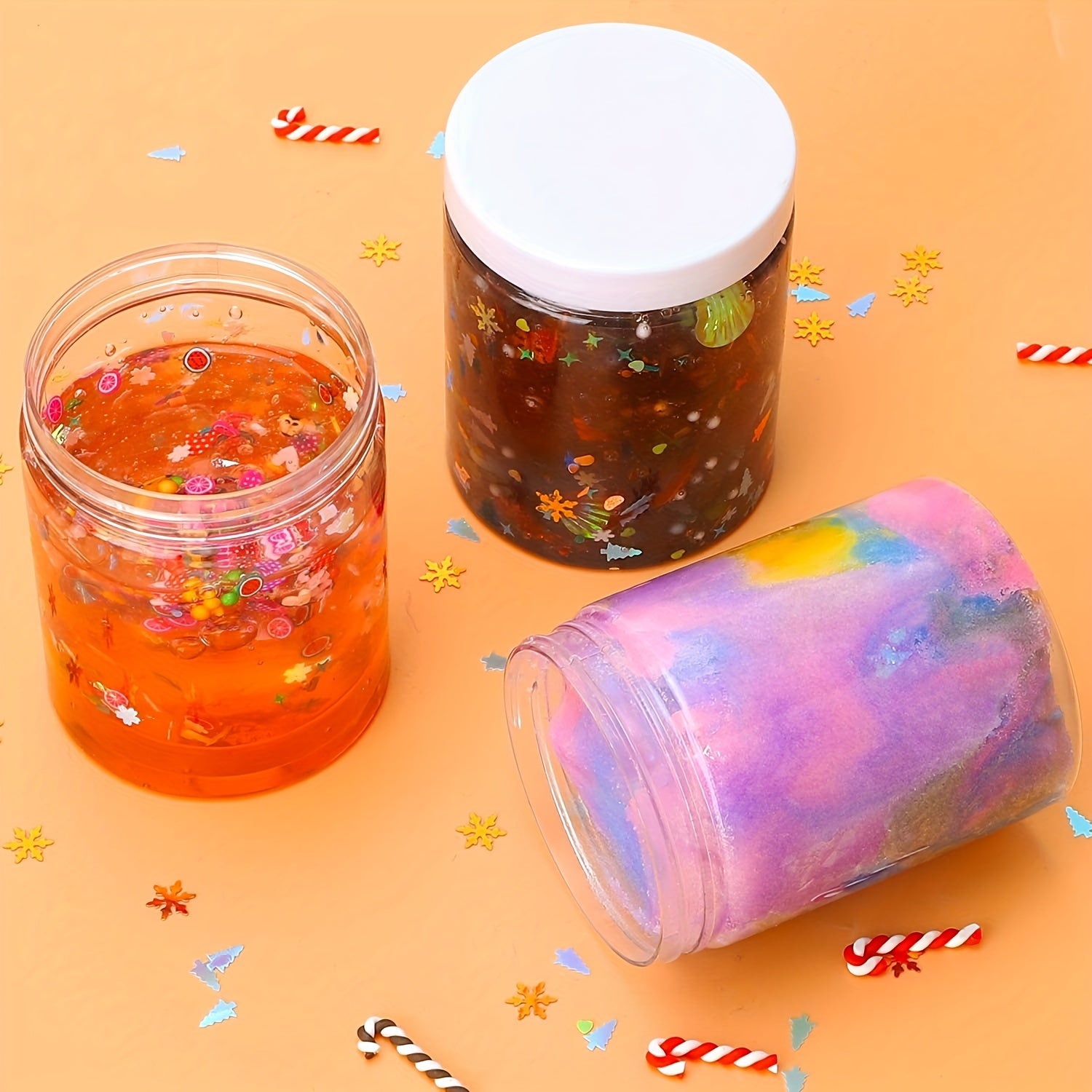 24 Pcs 8oz Slime Containers With Lids Plastic Jars Containers For Slime