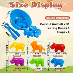 Edutainment Animal Toy Counting Sorting Bowl Learning Set