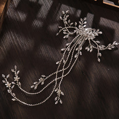 Crystal Bride Wedding Hair Comb Leaf Bridal Headpieces