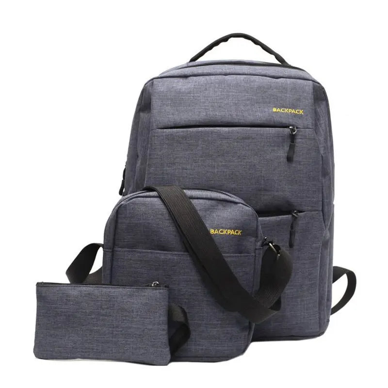 USB Charging Backpack Business Computer Bag Triple Schoolbag