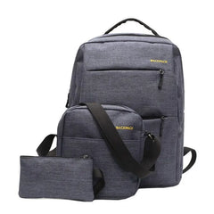 USB Charging Backpack Business Computer Bag Triple Schoolbag