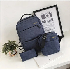 USB Charging Backpack Business Computer Bag Triple Schoolbag
