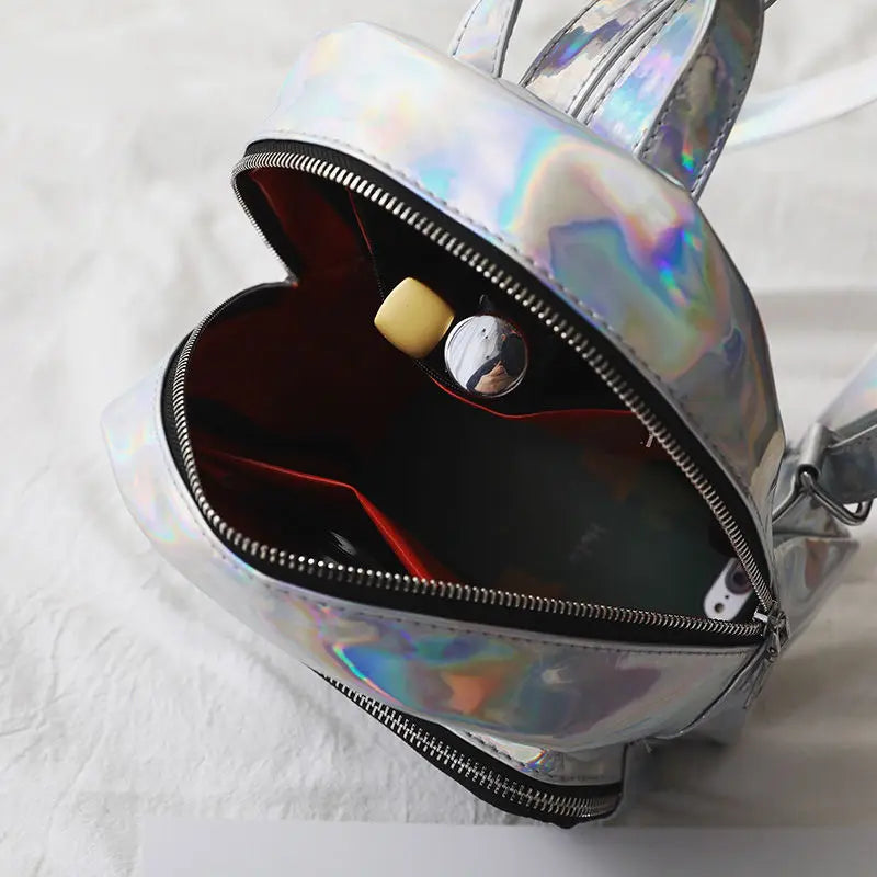 Laser PVC School Backpack for Teenage Girls
