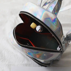 Laser PVC School Backpack for Teenage Girls