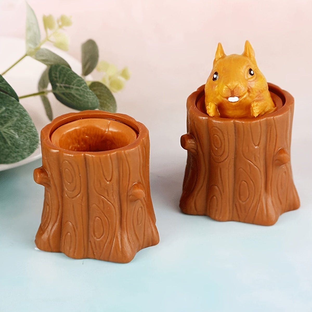2pcs Squeeze Squirrel Toys for Adults, Stress Relief Fidget Tricky Funny Toys