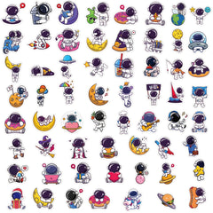 61pcs Astronaut Waterproof PVC Stickers for Water Bottles Laptop