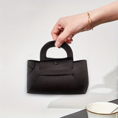 Snap Button Glasses Bag Handle Makeup Organizer Mini Pouch