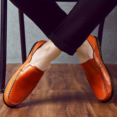 Men's Leather Loafer Shoes Slip-On Casual Walking Shoes