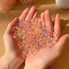 3000pcs Infant Girls Disposable Hair Ties Rubber Bands