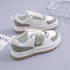 Women's Lace Up Flatform Skate Shoes Non Slip Running Shoes