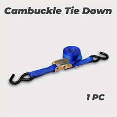 2pcs 1inx3M Cambuckle Tie Down w/ Coated S Hook for Luggage, Motorcycle