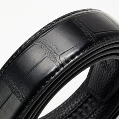 AODIDAISHU Men's Crocodile Pattern PU Leather Belt