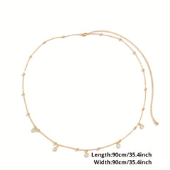 Crystal Pendant Tassel Waist Chain Elegant Belly Chain Women Decorative Accessor