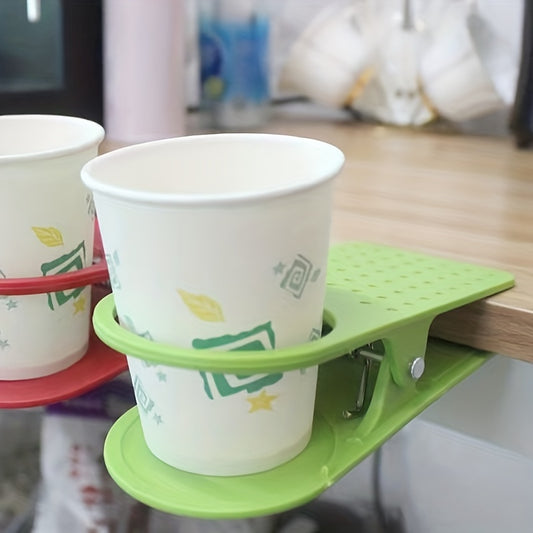 Portable Cup Holder Office Tableside Clip Type Cup Holder Random Color