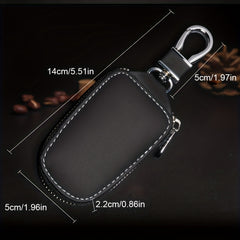 Leather Keychain Wallet for Car Keys Protection