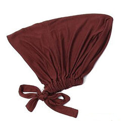 Adjustable Inner Under Hijab Cap With Ties Back Under Scarf Solid Bonnet Caps