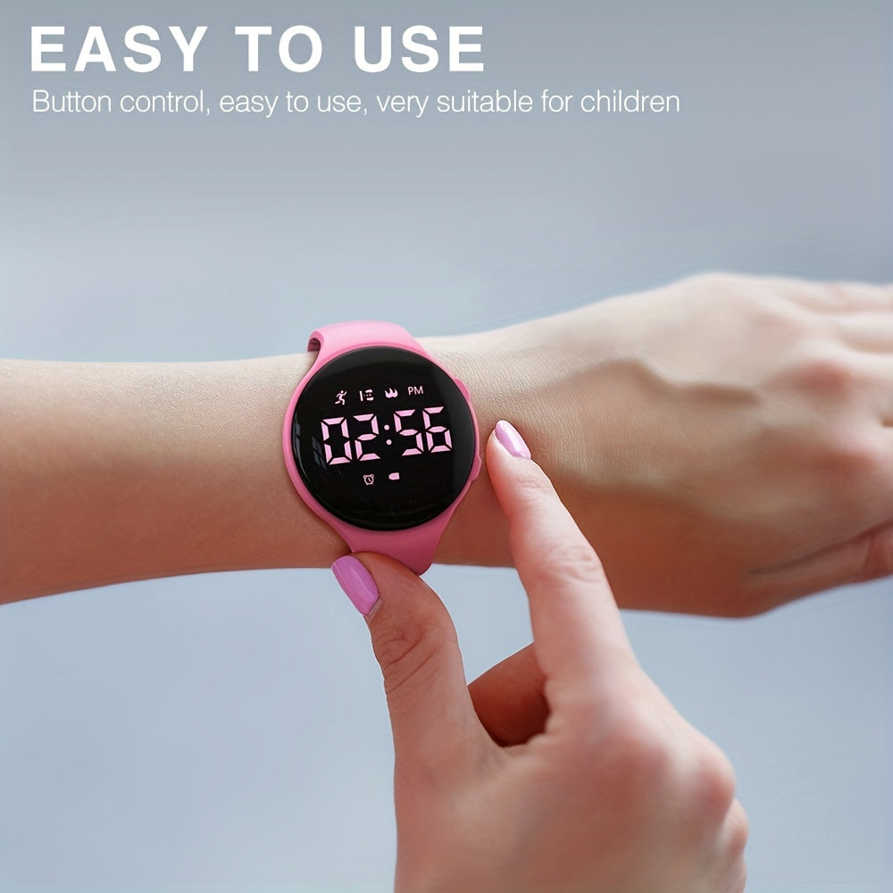 LED Pedometer Watch for Kids, Activity Tracker with Alarm Clock