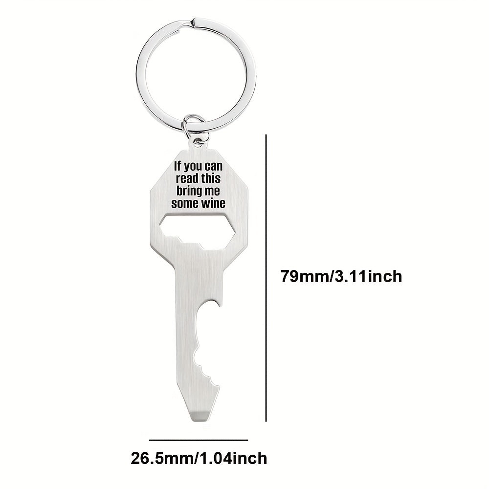 Men's Bottle Opener Pendant Keychain Screwdriver Keyring
