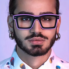 Y2K Square Anti Light Glasses Clear Lens Party Club
