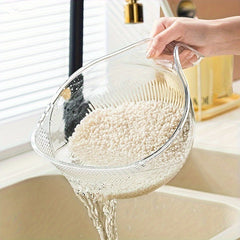 Rice Rinser Strainer Wash Rice Strainer With Handle For Washing Rice Fruits