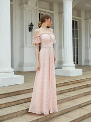 Lace Cold Shoulder Dress for Prom & Wedding