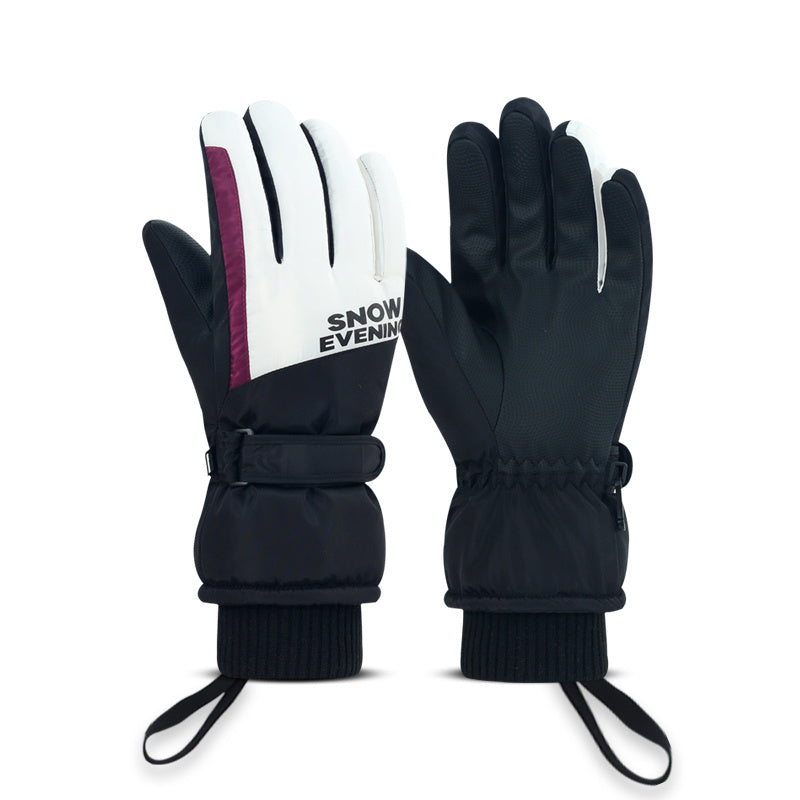 Men's Plush Thickened Cold-proof Waterproof Ski Gloves