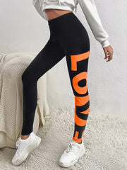 Women's Love Printed Yoga Fitness Pants