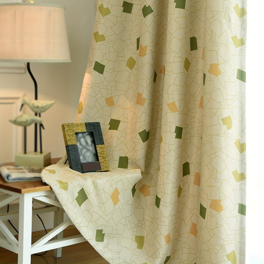 Geometric Block Printed Curtains for Stylish Home Decor