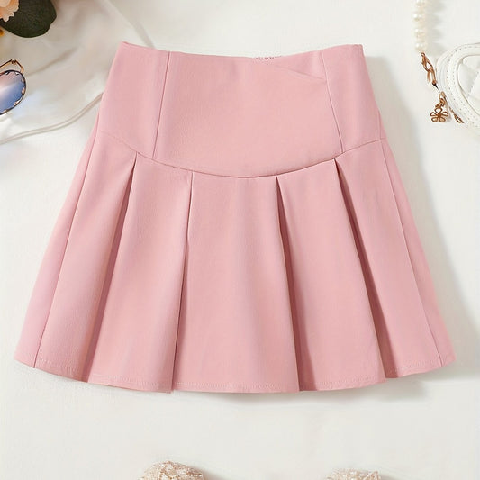 Girls Grace Skirt Casual High Waist Pleated Skate Skirt