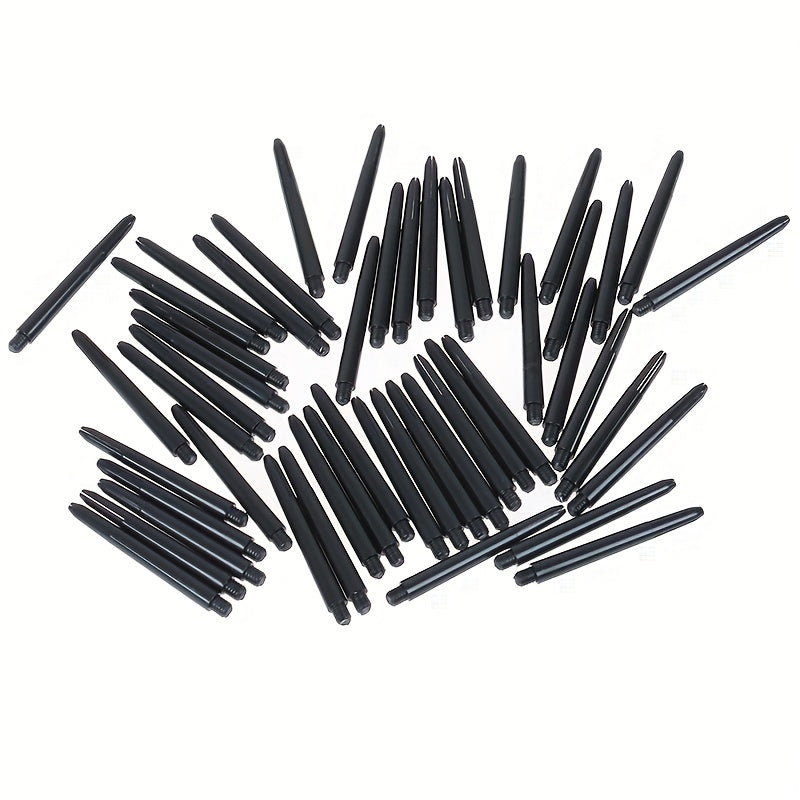 50pcs 48mm Nylon Dart Shafts 2BA Screw Thread Rod Stem with Protective Ring